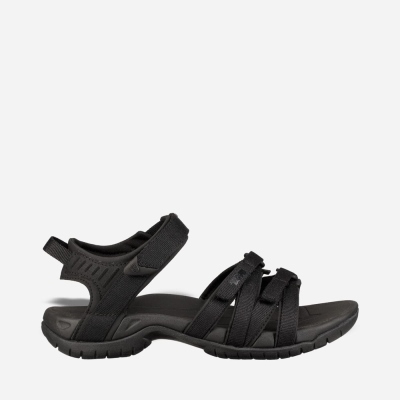 Teva Tirra - Women's Teva Hiking Sandals - Black / Black | India (RHYT39641)